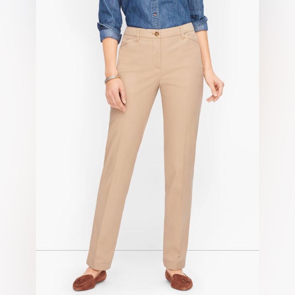 Talbots Classic Straight Leg Chino Curvy Fit Size 8 90’s Minimalist Career